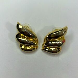 Gold Earrings with Intricate Detailing